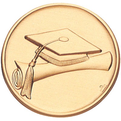 2" Graduation High Relief Stamped Medallion Insert Disc