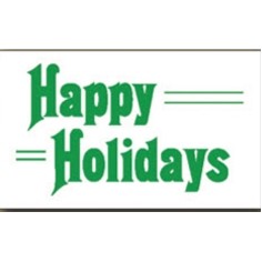 Printed Poly Holiday Banner - Happy Holidays (3'x5')