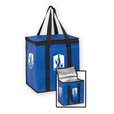 Non Woven Insulated Grocery/Lunch Bag w/ 4 Color Process (12"x8"x13")