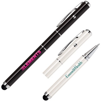 3 in 1 Stylus, Ballpoint Pen and Laser Pointer (Screened)