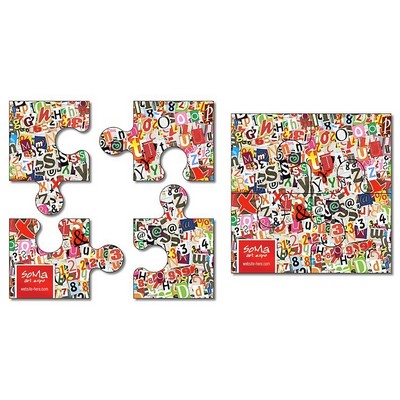 Magnet - 4 Piece Puzzle Shape (3.5x3.5) - 25 mil.