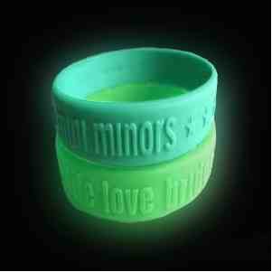 1" Glow In The Dark Embossed Wristbands