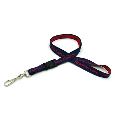 5/8"Detailed Coarse Weave Lanyard w/ Detachable Buckle