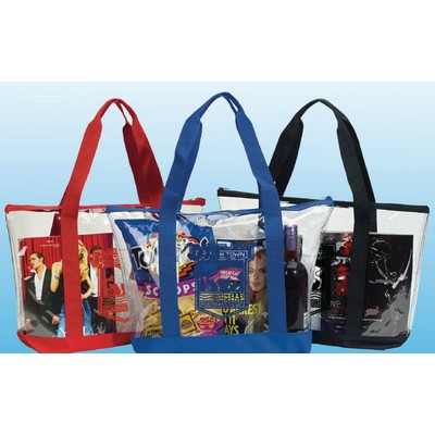 Clear Zipper Tote Security Bag