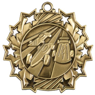 Ten Star Pinewood Derby Medal - 2-1/4"