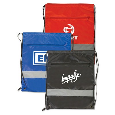 Backpack with Reflective Safety Stripe