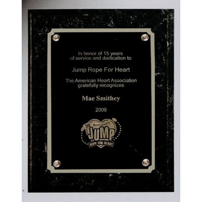 Black Marble Finish Plaque (8" x 10")