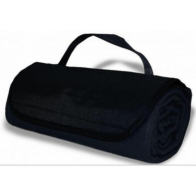 Roll Up Blanket -- Black w/1-color imprint