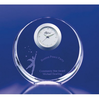 Corona Optic Crystal Clock (4¼"x4")