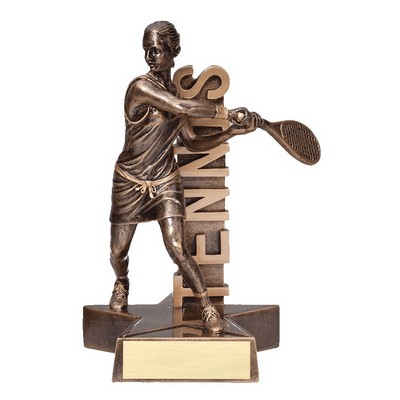 6.5" Female Tennis Billboard Resin Series Trophy