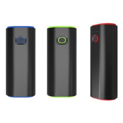 2600 mAh Black Power Bank w/Accent Color