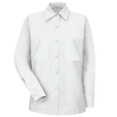 Red Kap™ Women's Long Sleeve Industrial Work Shirt - White