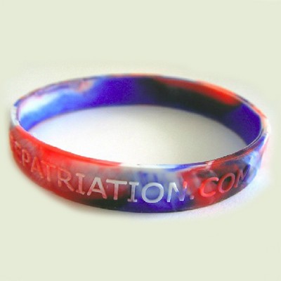 1/2" Embossed Swirled Silicone Bracelet