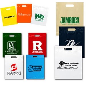 Reinforced Plastic Bags w/Fold Over Top & Die Cut Handles (9"x 13")