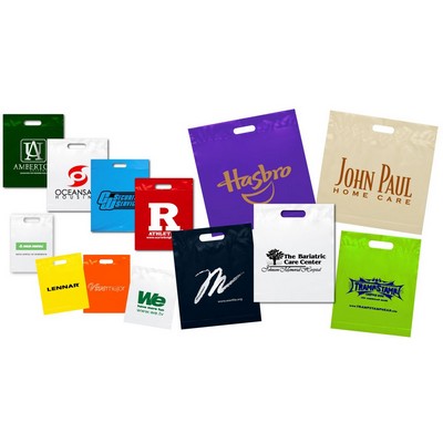 Reinforced Plastic Bags w/Fold Over Top & Die Cut Handles (24"x 24"+ 5")