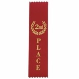 1st Place Blue Satin Ribbon w/Zig-Zag Cut Top & Bottom