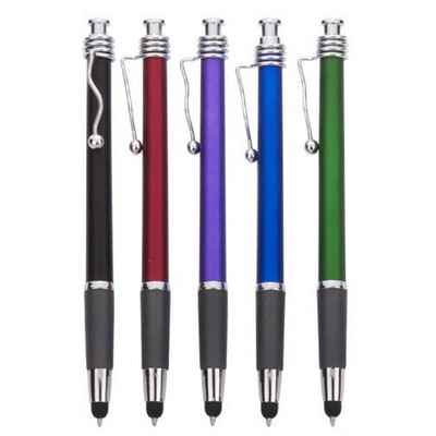 2-in-1 Classic Plunger Ballpoint Pen/Stylus