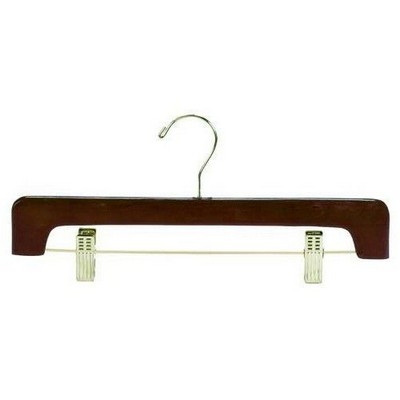 Walnut & Brass Wooden Pant/Skirt Hanger