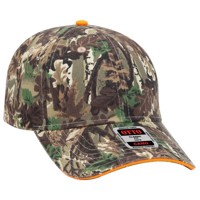 OTTO Camouflage Cotton Blend Twill Sandwich Visor 6 Panel Low Profile Baseball Cap