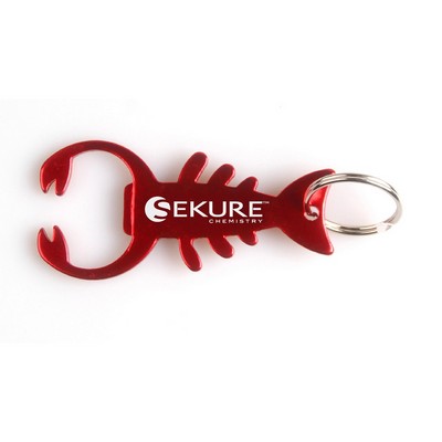 Lobster Shape Bottle Opener w/Keychain