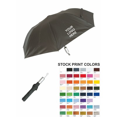 42" Arc Auto Open Folding Umbrella -Black Color Only with plastic sleeve