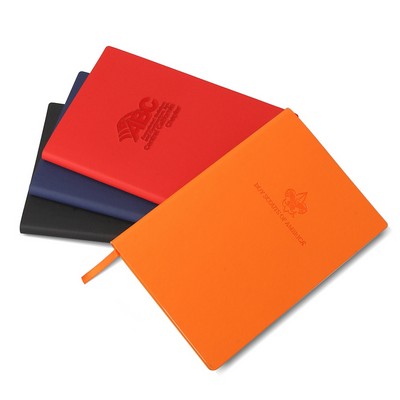 NewAge Italian PU Leather 5 5/8"W x 8 1/4"H 192 Pages Journal Book (Orange Soft Cover)