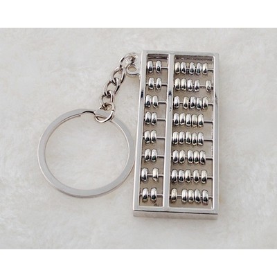 Silver 8 Bunches Abacus Key Chain