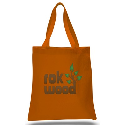 Promo Canvas Tote--Orange--1-Color Imprint