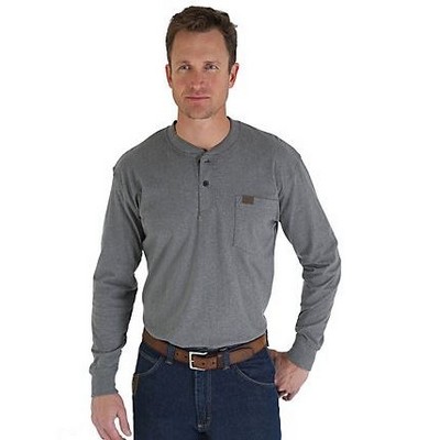 Wrangler® RIGGS Workwear® Men's Charcoal Gray Long Sleeve Henley T-Shirt