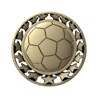 Antique Soccer Star Medal (2-1/2")