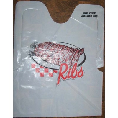 Plastic Rib Bibs w/Ties (Pack of 25)