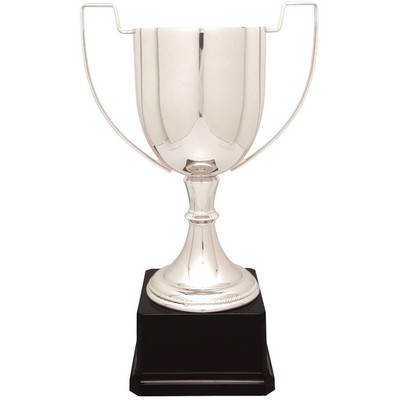 Silver Crown Metal Trophy Cup 13"H