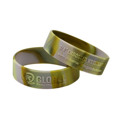 Embossed 1" Silicone Wristbands