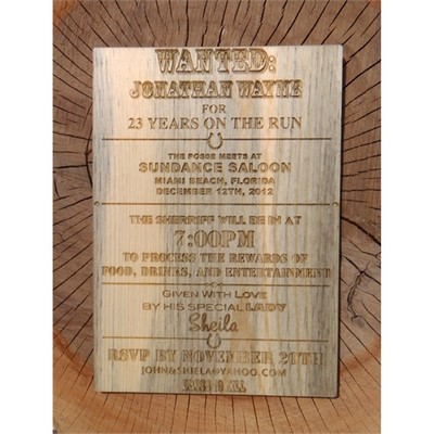 4" x 5" - Hardwood Cards - Invitations