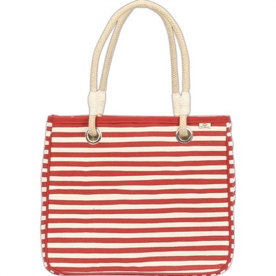 15 Oz. Super Heavy Canvas Stripe Rope Tote Bag