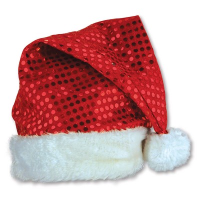 Sequin Sheen Santa Hat