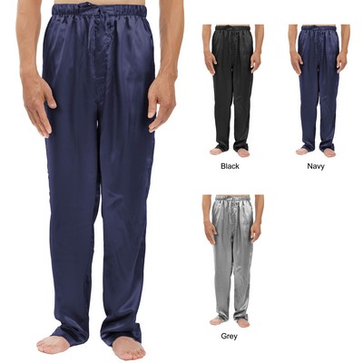 Men's Stretch Silky Satin Pajama Pants, Sleepwear