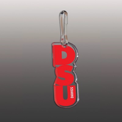 Ultra Vivid Clear Acrylic Zipper Pulls