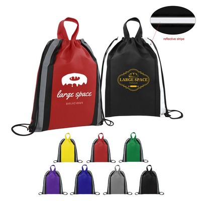 Small Reflective Drawstring Bag