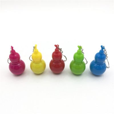 Mini Calabash Shape Plastic Ball Pen With Keychain