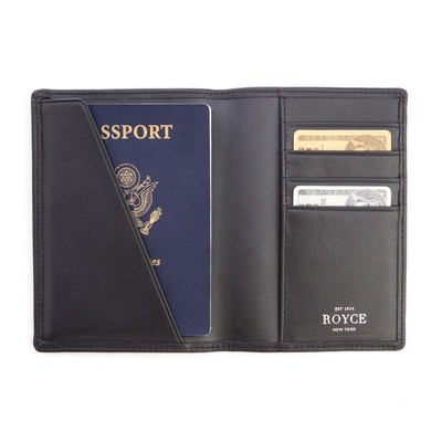 RFID Blocking Leather Passport Wallet