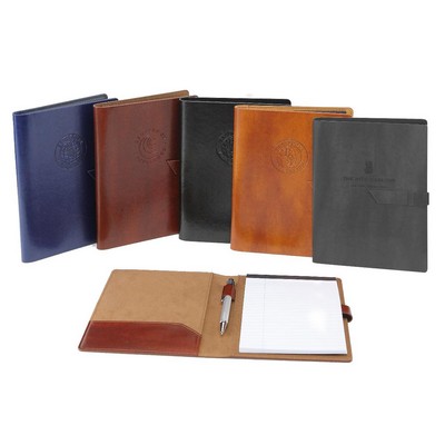 New Age Italian PU Leather Padfolio (Gray)