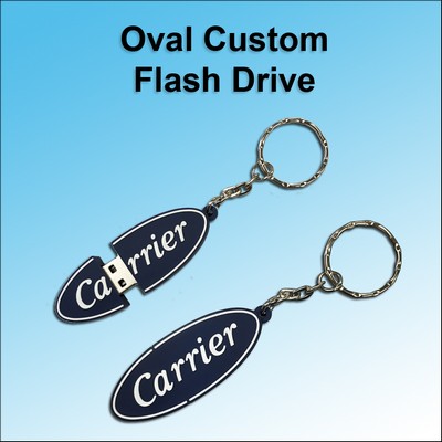 Oval Custom Flash Drive - 1 GB Memory