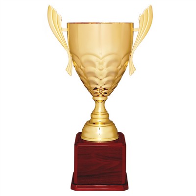 Golden Ripple Metal Trophy Cup 25 1/4"H