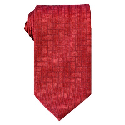 Rectangular Build Red Tie