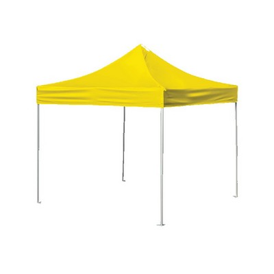 10'x10' V5 Steel Frame Pop Up Tent with a Solid Color Stock Top