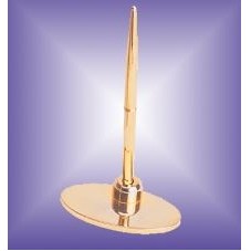 Brass Pen Oval Holder With Gold Pen - ON SALE - LIMITED STOCK