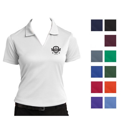 Sport-Tek® Ladies Dri-Mesh® V-Neck Polo