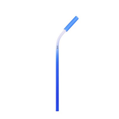 18/8 Gradient Color Bent Straw with Silicone Tip