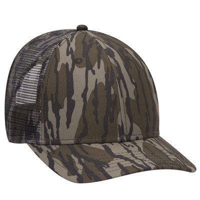 Mossy Oak Camouflage Superior Polyester Twill Six Panel Low Profile Mesh Back Baseball Cap Mossy Oa